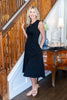 Cool Romance Empire Waist Pleated A-Line Sleeveless Midi Dress