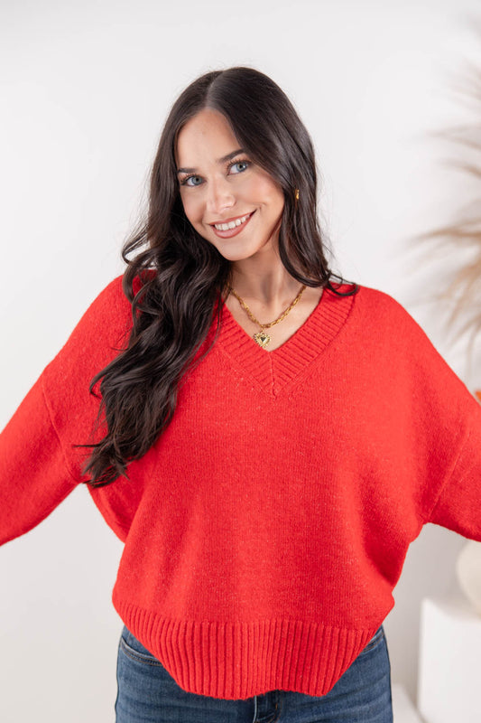 Weekend Prep Relaxed V-Neck Sweater