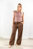 Wicked Sweet Plaid Puff Sleeve Button Front Cotton Top