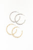 Luxe Texture Hoop Earrings