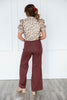 Merlot Muse Wide Leg Jeans