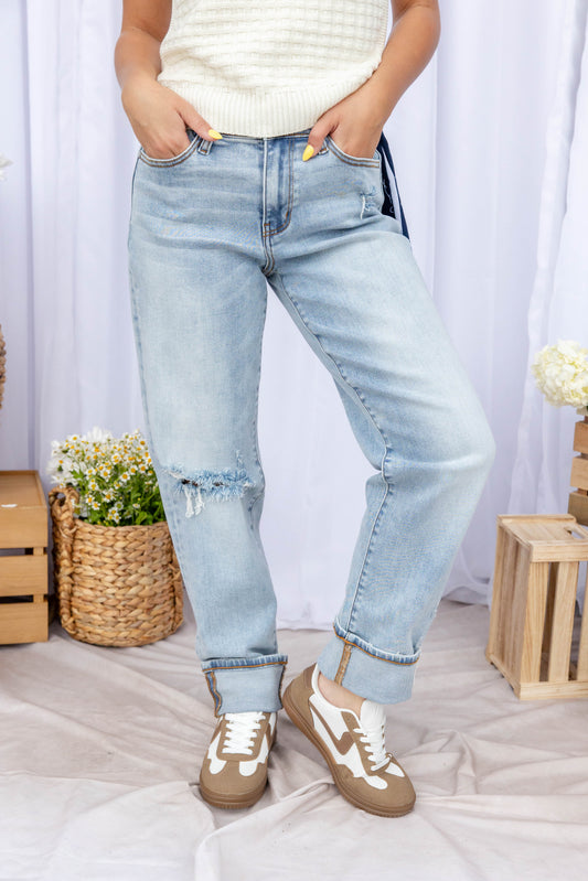 Loop Me In Bandana Loop Boyfriend Jeans