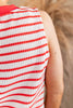 Linear Motion Chevron Stripe Top