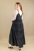 Sunny Day Adjustable Strap Tiered A-Line Maxi Dress