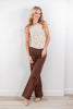 Trend Setting Boat Neck Polka Dot Fitted Sleeveless Top
