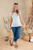Raw Charm Ribbed Cap Sleeve Top