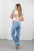 On Repeat Distressed Slim Wide Jeans