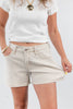 Sun Kissed Tan Striped Mid Rise Mom Shorts