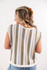Warm Welcome Multi Color Vertical Stripe Knit Top