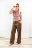 Evening Stroll Stretch Suede Wide Leg Pants
