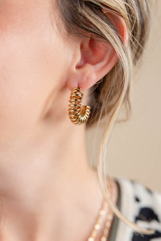 Rich Glimmer Hoop Earrings