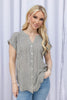 Midday Casual Short Sleeve Button Down Top