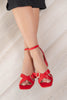 Dream Date Buckle Detail Strappy Block Heels