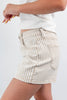 Sun Kissed Tan Striped Mid Rise Mom Shorts