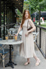 True Beauty A-Line Polka Dot Drop Waist Midi Dress