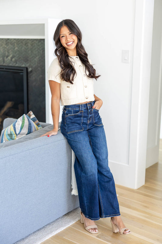 Fever Dream Dark Wash Utility Jeans