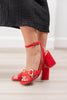 Dream Date Buckle Detail Strappy Block Heels