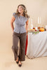 Wicked Sweet Plaid Puff Sleeve Button Front Cotton Top