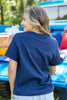 USA Vintage Polka Dot Navy Graphic Tee