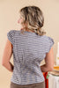 Wicked Sweet Plaid Puff Sleeve Button Front Cotton Top