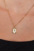 Golden Bloom Enamel Tulip Pendant Necklace