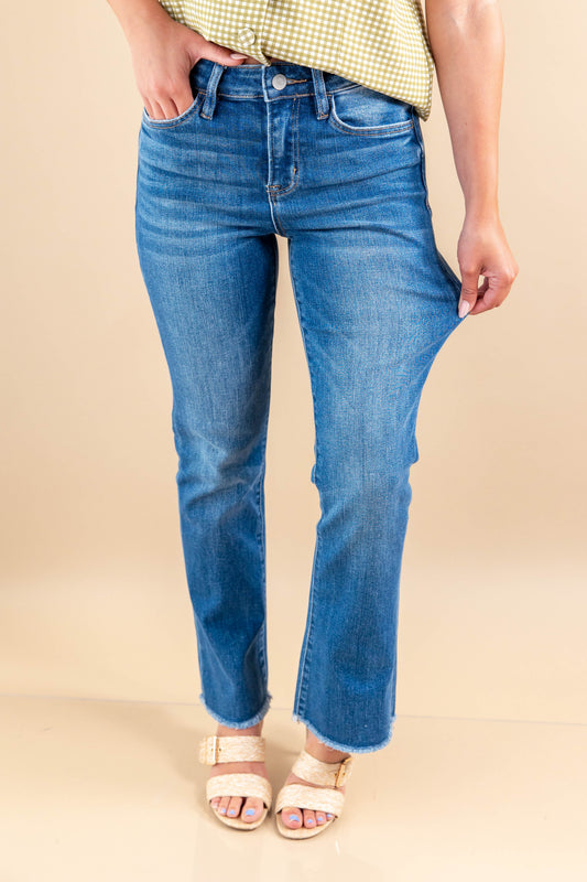 Leading Lady Medium Wash Comfort Stretch Kick Flare Jeans