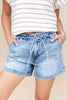 Bring the Heat Waist Tie Denim Shorts