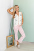 Sassy Stroll Embroidered Floral V-Neck Cotton Vest