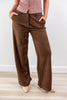 Evening Stroll Stretch Suede Wide Leg Pants