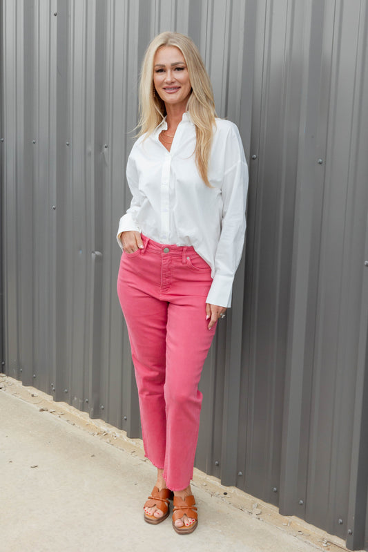 Understated Chic Long Sleeve Button Down Top