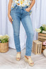 Here For It Slim Straight Mid Rise Jeans