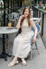 True Beauty A-Line Polka Dot Drop Waist Midi Dress