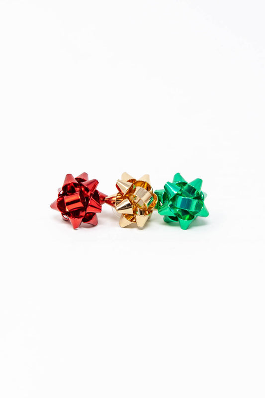 Bow La La Christmas Gift Bow Stud Earrings