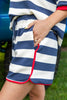Stripe Dreams Navy & White Striped Matching Set