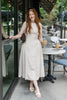 True Beauty A-Line Polka Dot Drop Waist Midi Dress