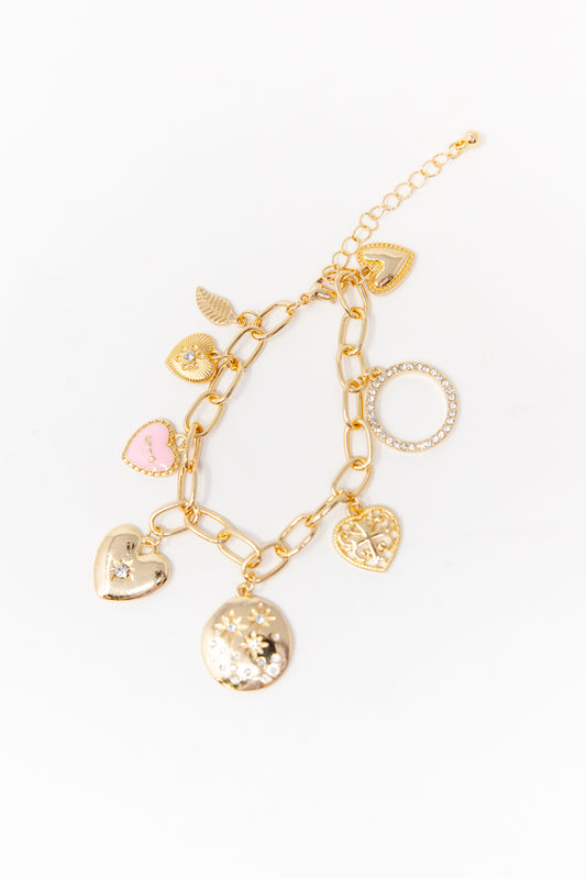 Heart Of Gold Charm Bracelet