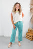 Pastel Pop Multi-Color Trim Cap Sleeve Knit Top