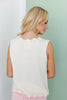 Sassy Stroll Embroidered Floral V-Neck Cotton Vest