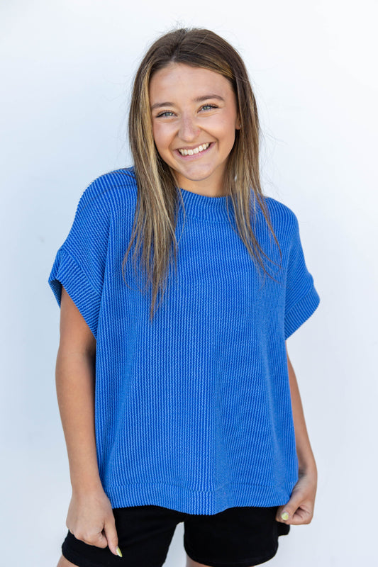 Texture Moment Short Sleeve Top