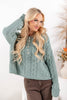 Easy Elegance Cable Knit Henley Sweater