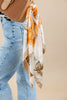 Garden Glam Floral Print Square Scarf