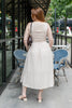 True Beauty A-Line Polka Dot Drop Waist Midi Dress