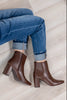 Square One Faux Leather Ankle Boots