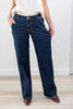 Cosmic Crush Metallic Pinstripe Wide Leg Jeans