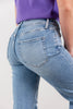 On Repeat Distressed Slim Wide Jeans