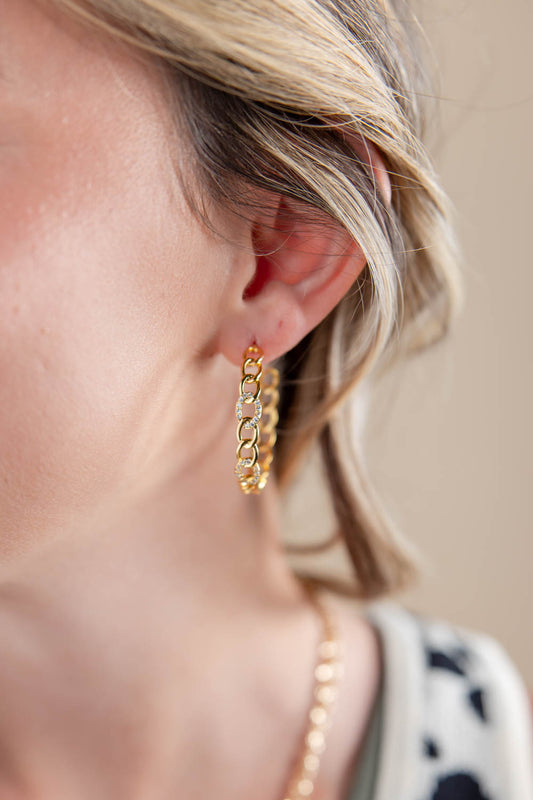 Golden Drip Hoop Earrings