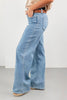 Clean Slate Vertical Seam Detail Wide Leg Jeans