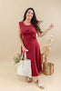 Cool Romance Sleeveless Empire Waist Pleated A-Line Midi Dress