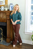 Effortlessly Chic Cotton Button Up Ruffle Peplum Hem Blouse