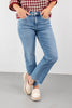 Tough Choice Mid Rise Slim Straight Leg Jeans